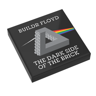 Buildr Floyd, Dark Side of the Brick - B3 Customs Music Album Cover (2x2 Tile) Custom Parts B3 Customs