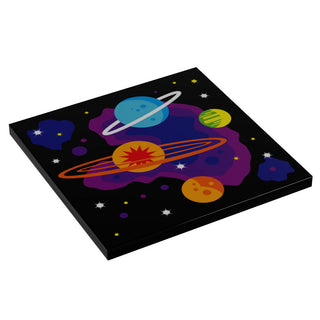 B3 Customs® 80's Arcade Carpet (Planets) - Custom Printed 6x6 Tile 10 Pack B3 Customs