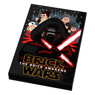 Brick Wars: Brick Awakens (EP. 7) Movie Tile Cover (2x3 Tile) made using LEGO part - B3Customs Custom Parts B3 Customs