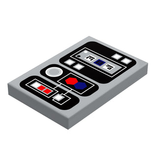 Control Panel #2 for Star Wars/Space (2x3 Tile) - B3 Customs using LEGO parts Custom Parts B3 Customs