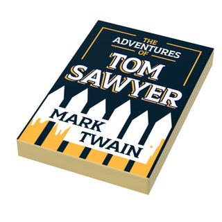 Tom Sawyer Book Tile (2x3) made using LEGO part. Custom Parts B3 Customs