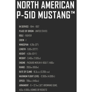 TOP GUN P-51D Mustang Fighter, Version 2: COBI Set #5846 Building Kit Cobi Toys