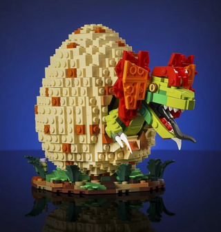 Dinosaur Eggs Wave's 1 & 2 Building Kit Bricker Builds Dilophosaurus Bricks & Instructions