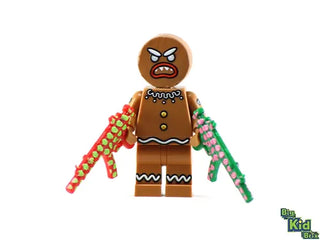 GINGER MANIAC MEAN Gingerbread Man Custom Printed Lego Minifigure Custom minifigure BigKidBrix