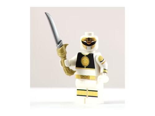 WHITE RANGER Custom Printed Building Brick Figure – United Brick Co®