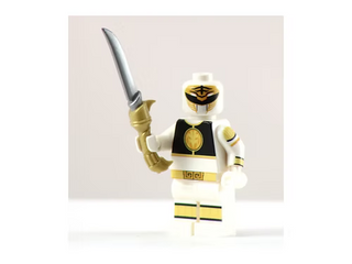 WHITE RANGER Custom Printed Building Brick Figure Custom minifigure BigKidBrix