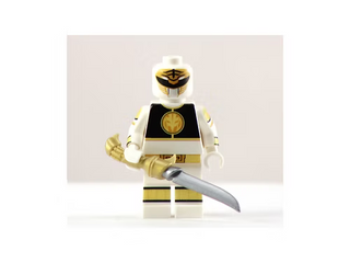 WHITE RANGER Custom Printed Building Brick Figure Custom minifigure BigKidBrix