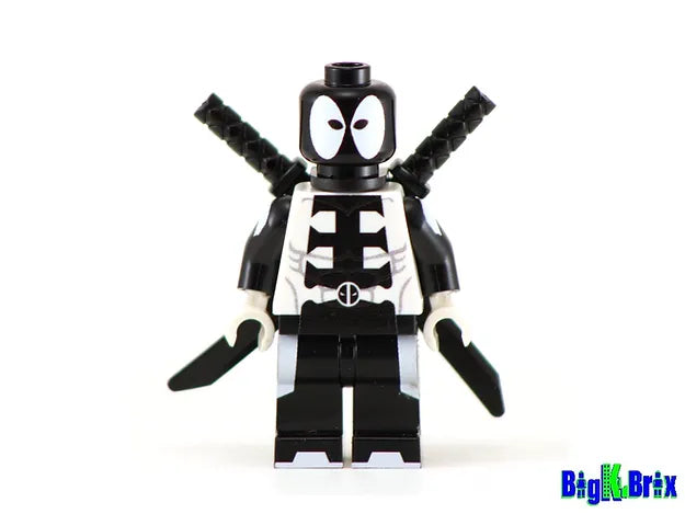 MERCPOOL Black Custom Printed inspired Marvel Lego Minifigure