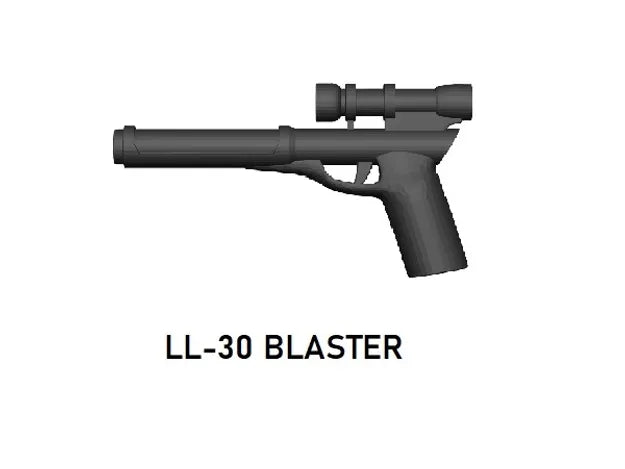 LL-30 Blaster for Cad Bane Lego Star Wars Minifigures Custom, Accessory BigKidBrix Black  