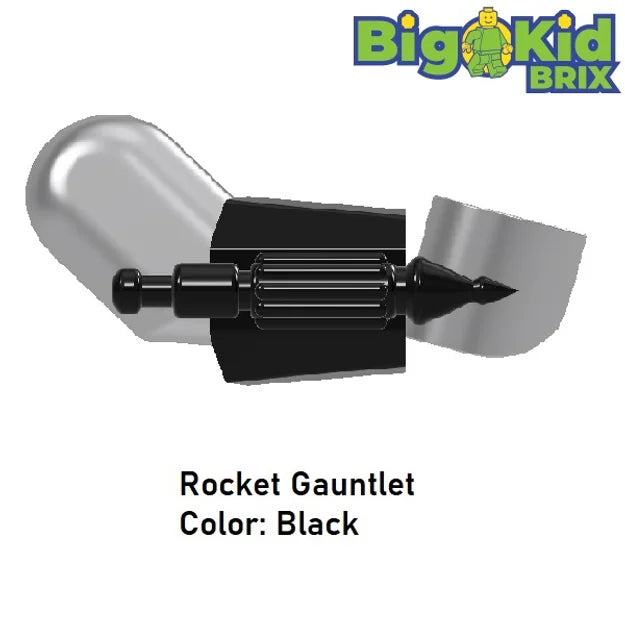 MANDALORIAN ROCKET GAUNTLET Custom for Lego Minifigure Custom, Accessory BigKidBrix Black  