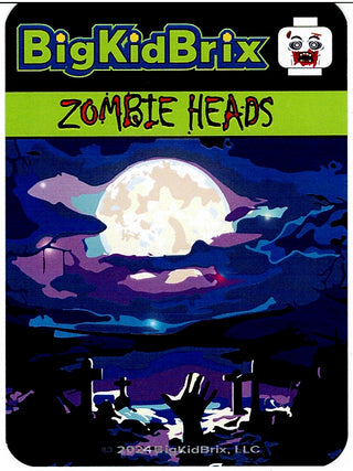 Zombie Heads Pack with Bonus Accessories! Custom, Accessory BigKidBrix