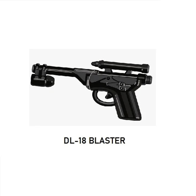 DL-18 Custom Blaster for Star Wars Lego Minifigures Minifigs Custom, Accessory BigKidBrix Black  