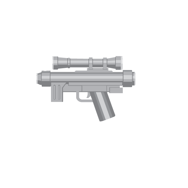 SE-14R Blaster for Lego Star Wars Minifigures Custom, Accessory BigKidBrix Grey  