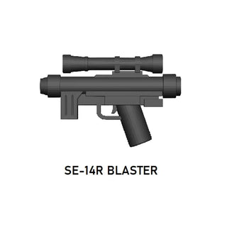 SE-14R Blaster for Lego Star Wars Minifigures Custom, Accessory BigKidBrix Black  