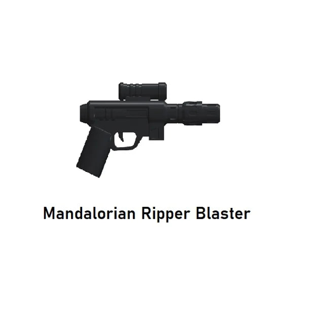 MANDALORIAN RIPPER Star Wars Blaster for Lego Minifigures Custom, Accessory BigKidBrix Black  