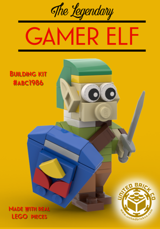 The Legendary Gamer Elf Building Kit #ABC1986 ABC Building Kit Atlanta Brick Co   