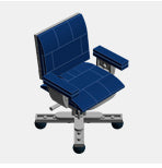 Office Chair Custom Building Set (Chris McVeigh) Building Kit LEGO® Dark Blue