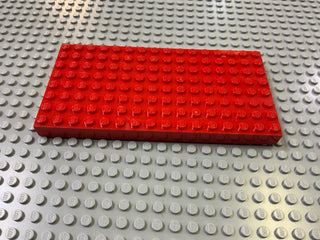 Pack of 2 - 8x16 Brick Plate (4204) Part LEGO® Red  