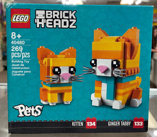 Ginger Tabby & Kitten, 40480 - LEGO® Brickheadz Set Building Kit LEGO®
