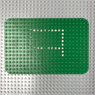 x243px1 16x24 Rounded Corners Baseplate with Set 344 Dots Pattern Part LEGO® Green  