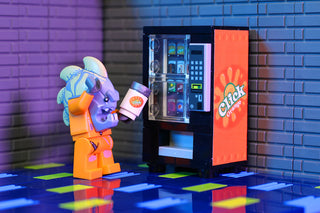 Click Orange Soda Vending Machine Building Kit B3   