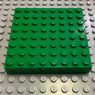 Pack of 4 - 8x8 Brick Plate (4201) Part LEGO® Green  