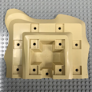 18x22 Raised Baseplate no Studs Two Level with 11 Holes Part LEGO® Tan  