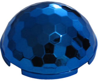Space Cylinder Hemisphere 4x4 Multifaceted, Part# 30208 Part LEGO® Chrome Blue  