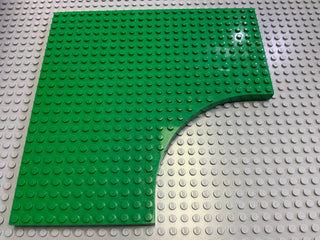 24x24 Brick Modified Plate without 12x12 Quarter Circle (6161) Part LEGO® Green  
