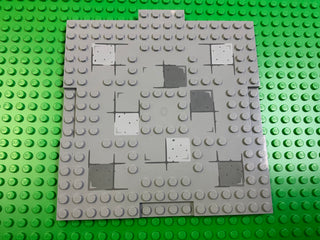 16x16x2/3 Brick Modified Plate (15623pb001) Part LEGO® Light Bluish Gray  