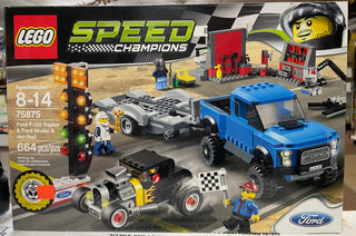 Ford F-150 Raptor & Ford Model A Hot Rod, 75875 Building Kit LEGO® Certified Pre-Owned with Box  