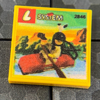 Indian Kayak Western Set 2846 - Custom Printed 2x2 Tile Custom Parts B3 Customs