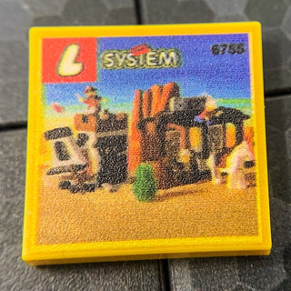 Sheriff's Lock-Up Western Set 6755 - Custom Printed 2x2 Tile Custom Parts B3 Customs