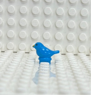 Bird Small with Black Eyes, 41835pb01 LEGO® Animals LEGO® Dark Azure  