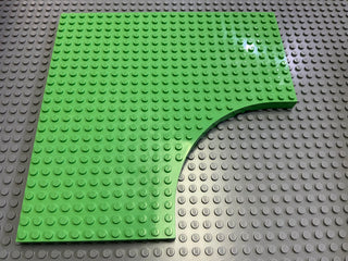 24x24 Brick Modified Plate without 12x12 Quarter Circle (6161) Part LEGO® Medium Green  