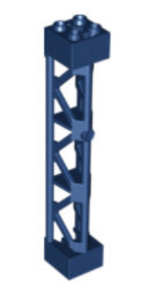 Support 2x2x10 Girder Triangular Vertical Type 4, Part# 95347 Part LEGO® Dark blue  