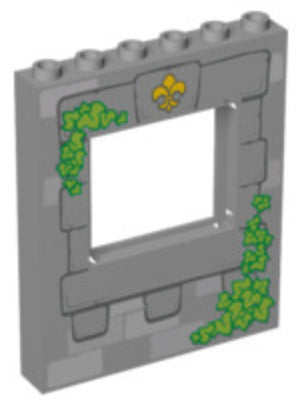 Panel 1x6x6 with Window and Castle Pattern, Part #15627pb006 Part LEGO®   