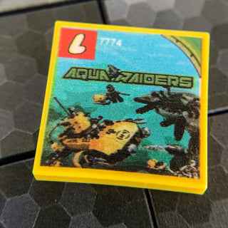 Crab Crusher Aqua Raiders Set 7774 - Custom Printed 2x2 Tile Custom Parts B3 Customs
