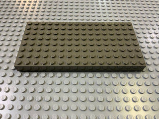 Pack of 2 - 8x16 Brick Plate (4204) Part LEGO® Dark Gray  