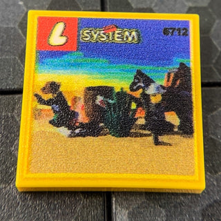 Sheriff's Showdown Western Set 6712 - Custom Printed 2x2 Tile Custom Parts B3 Customs