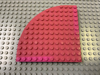 Pack of 2 - 12x12 Brick Round Corner Plate (6162) Part LEGO® Dark Pink  