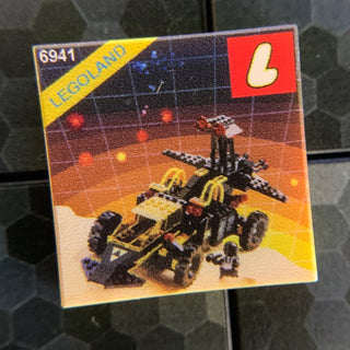 Battrax Blacktron Set 6941 - Custom Printed 2x2 Tile Custom Parts B3 Customs