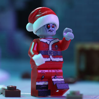 Zombie Santa Minifig made using LEGO parts - B3 Customs Custom minifigure B3 Customs