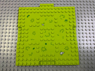 16x16x2/3 Brick Modified Plate (15623pb002) Part LEGO® Lime  