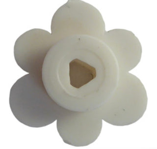 Plant Flower w/ Small Pin Hole, Part# 3742 Part LEGO® White  