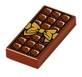 Chocolate Bar w/ Blocks and Gold Bow Pattern, Part# 3069bpb0440 Part LEGO®   