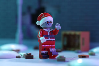 Zombie Santa Minifig made using LEGO parts - B3 Customs Custom minifigure B3 Customs