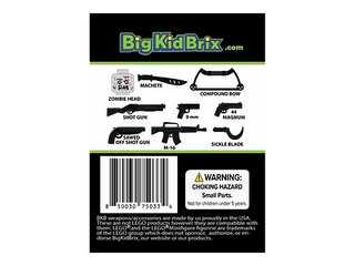 Zombie Killer Black Weapon Pack Custom, Accessory BigKidBrix