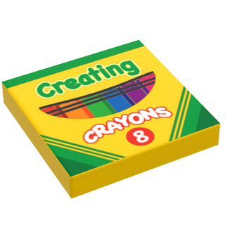 Creating Crayons Large Box (2x2 Tile) made using LEGO parts Custom Parts B3 Customs
