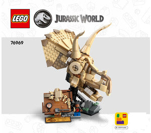 76969-Dinosaur Fossils: Triceratops Skull - INSTRUCTIONS ONLY